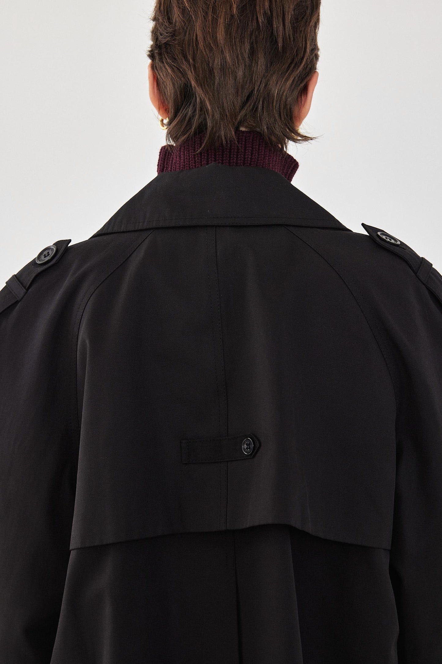 Double Breasted Cropped Trench Coat - Dé Rococo