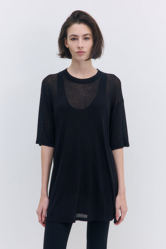 Semi Sheer Oversized Top - Dé Rococo