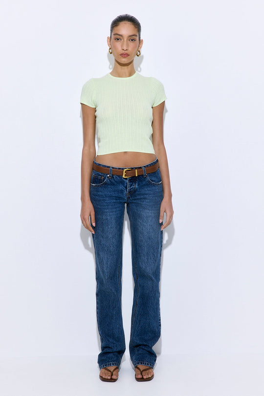 Ribbed Crew Neck Tee - Dé Rococo