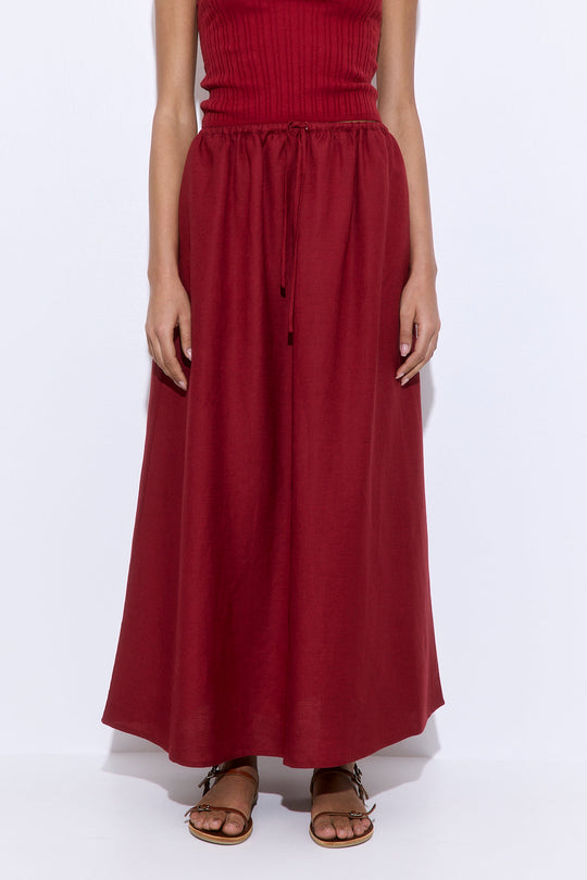 Linen Maxi Skirt - Dé Rococo