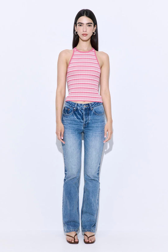 Ribbed Crew Neck Tank Top - Dé Rococo