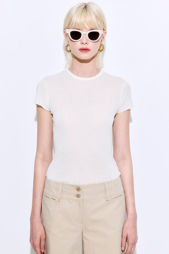 Sheer Ribbed Top - Dé Rococo