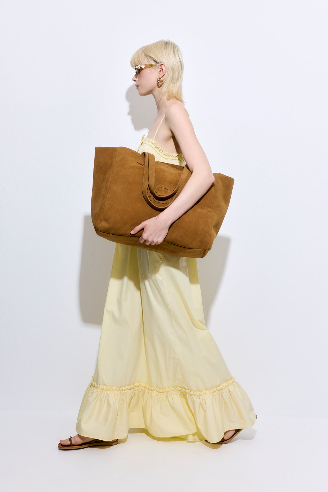 Ruffled Poplin Maxi Dress - Dé Rococo