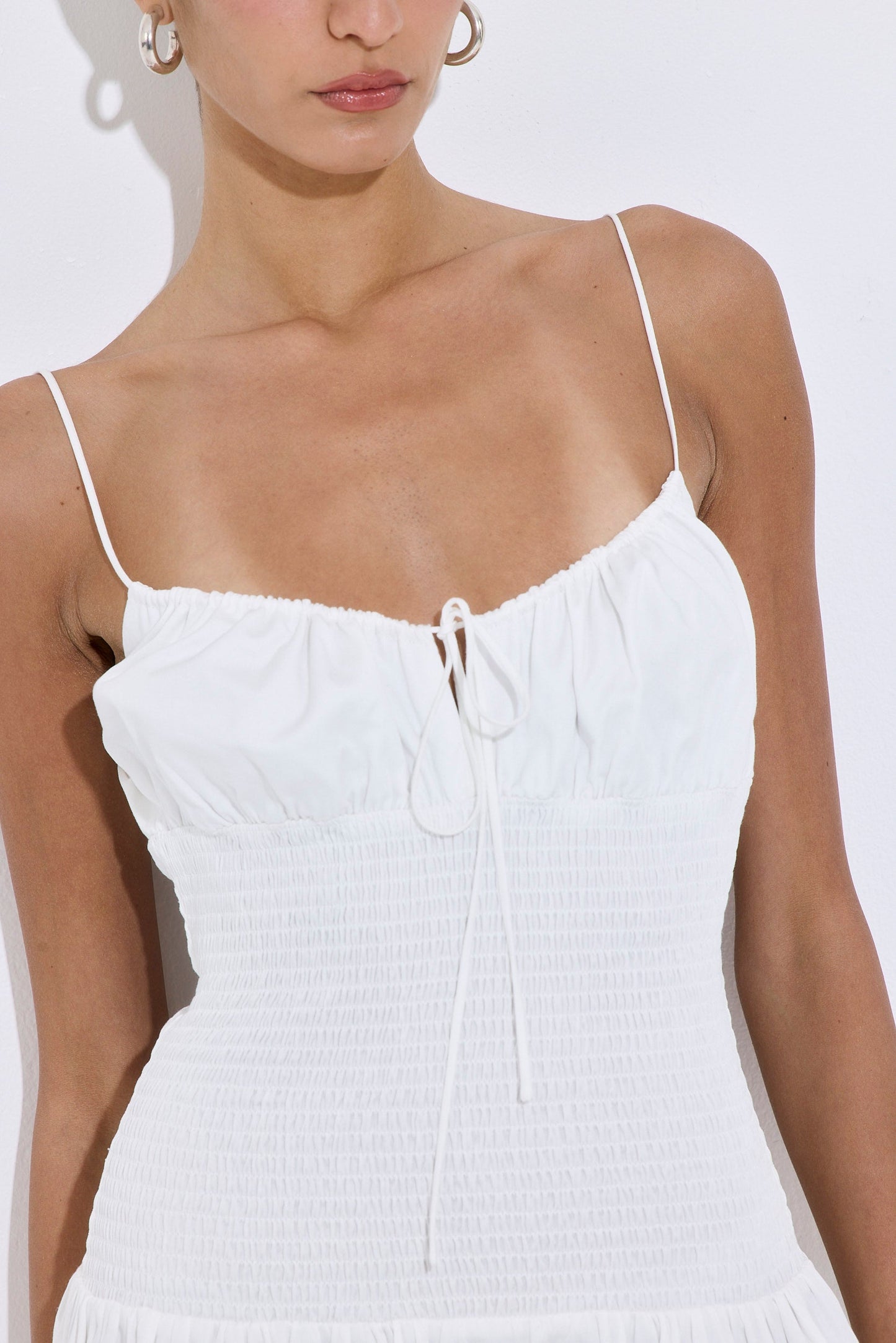 Shirred Straps Mini Dress - Dé Rococo