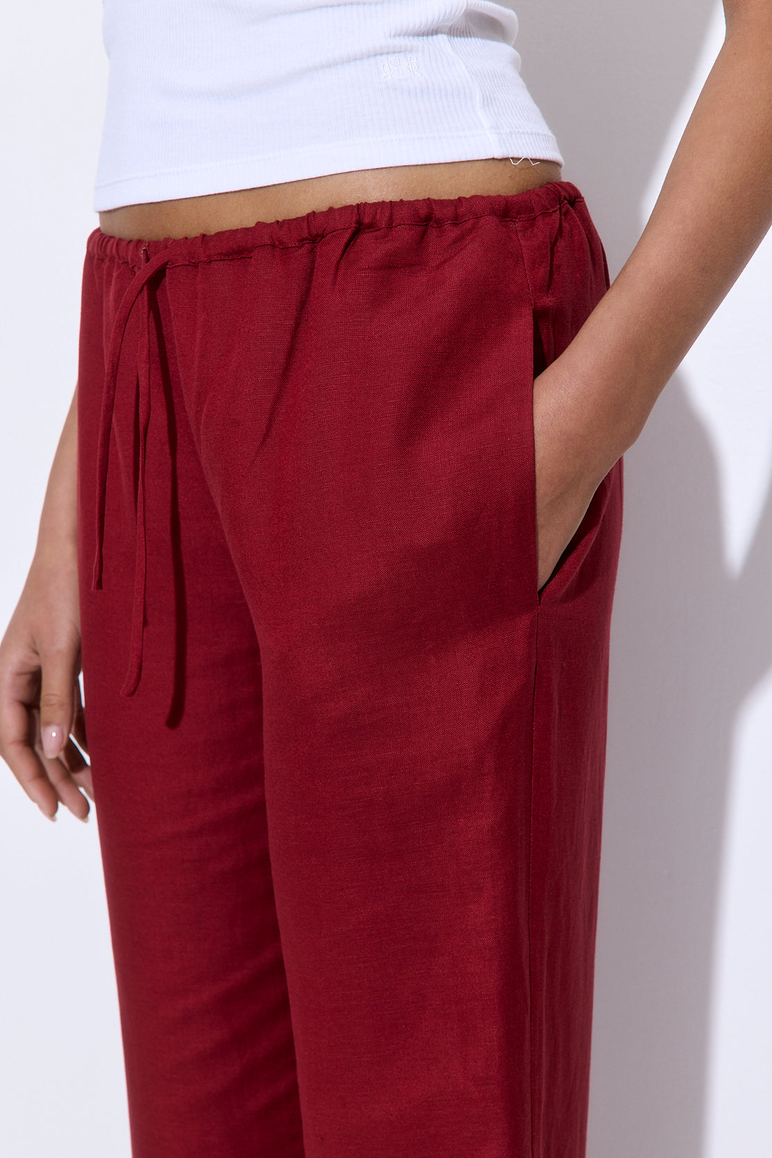 Full Length Linen Pants - Dé Rococo