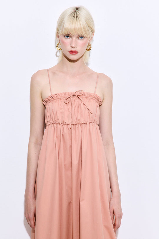 Ruffled Poplin Maxi Dress - Dé Rococo