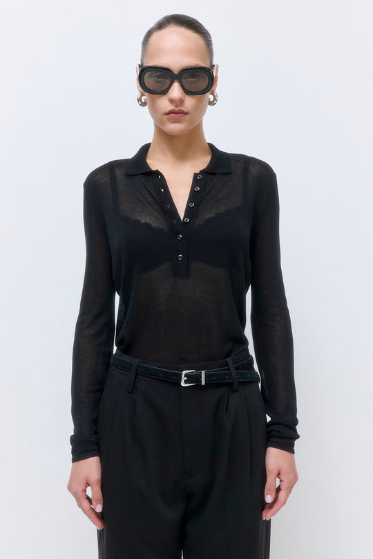 Sheer Polo Tee - Dé Rococo