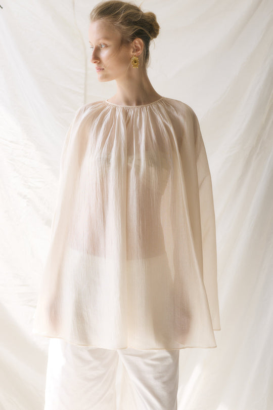 Semi Sheer Chiffon Cape