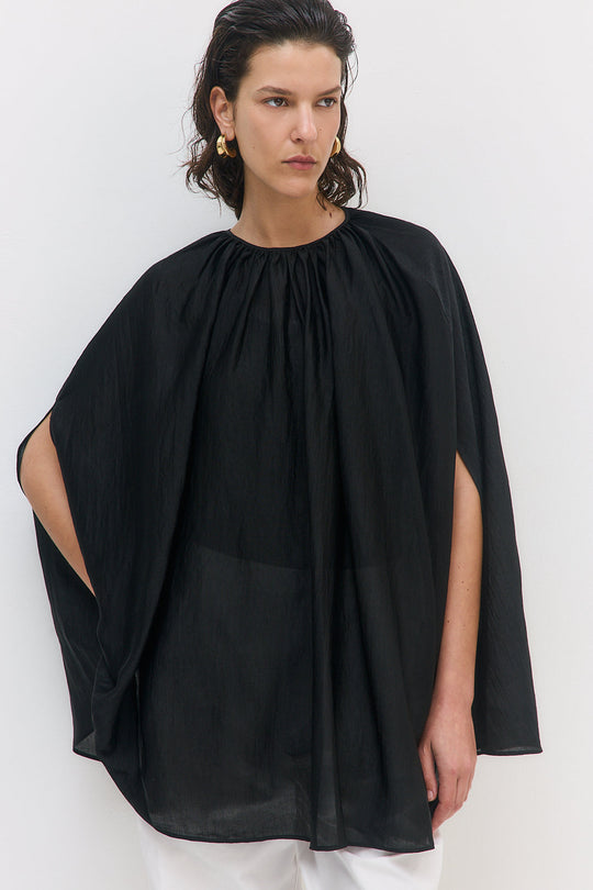 Semi Sheer Chiffon Cape