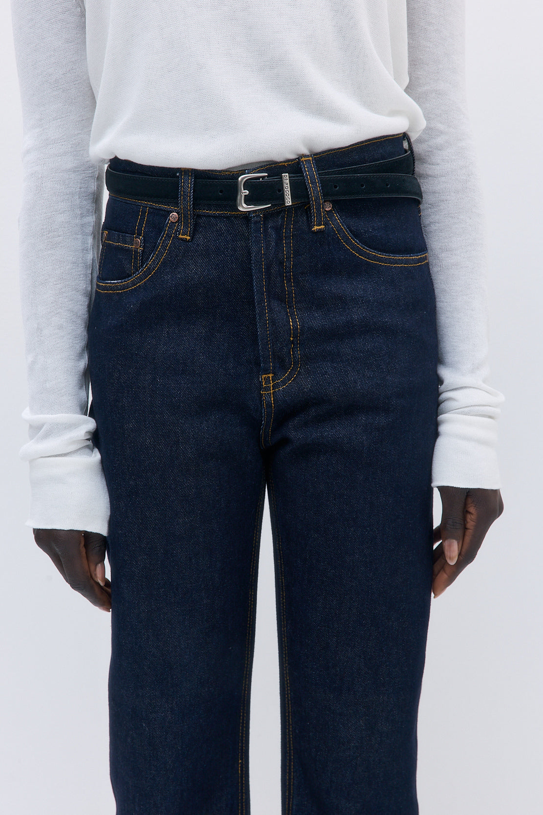 No.6| High Waisted Straight Full Length Denim - Dé Rococo