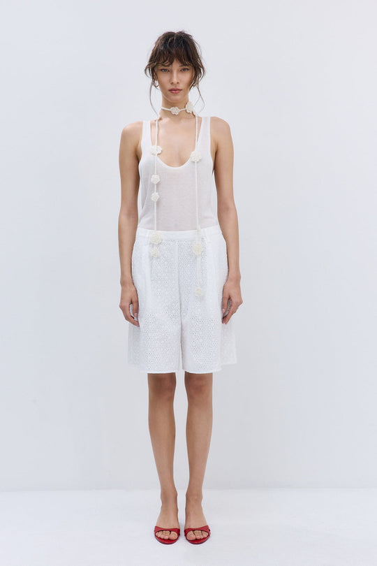 Embroidered Bermuda Shorts