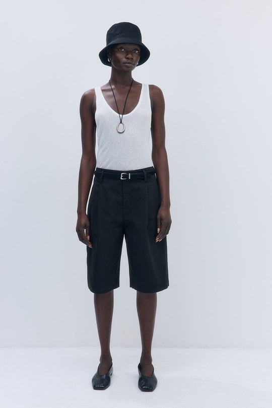 Mid Rise Bermuda Shorts