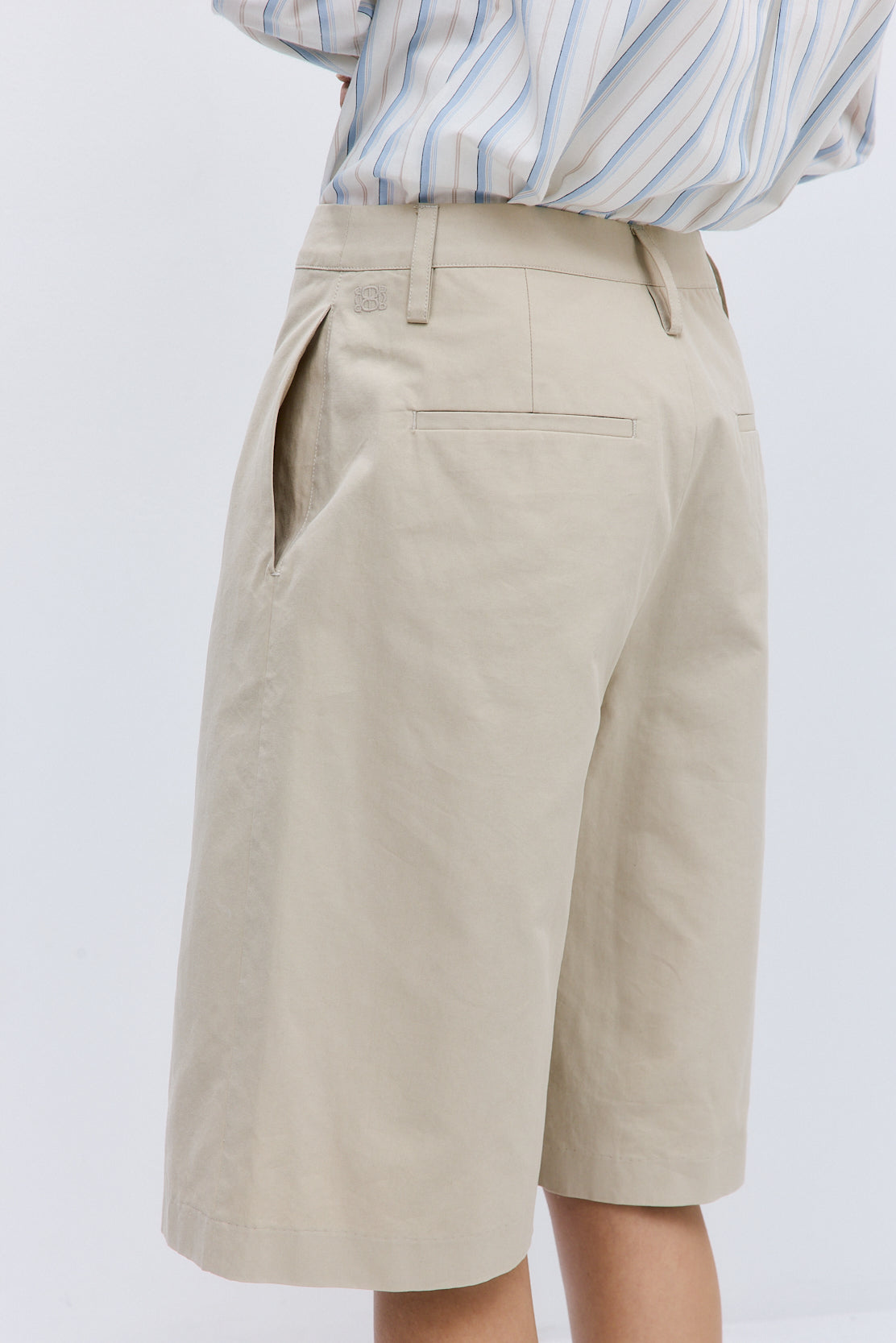 Mid Rise Bermuda Shorts