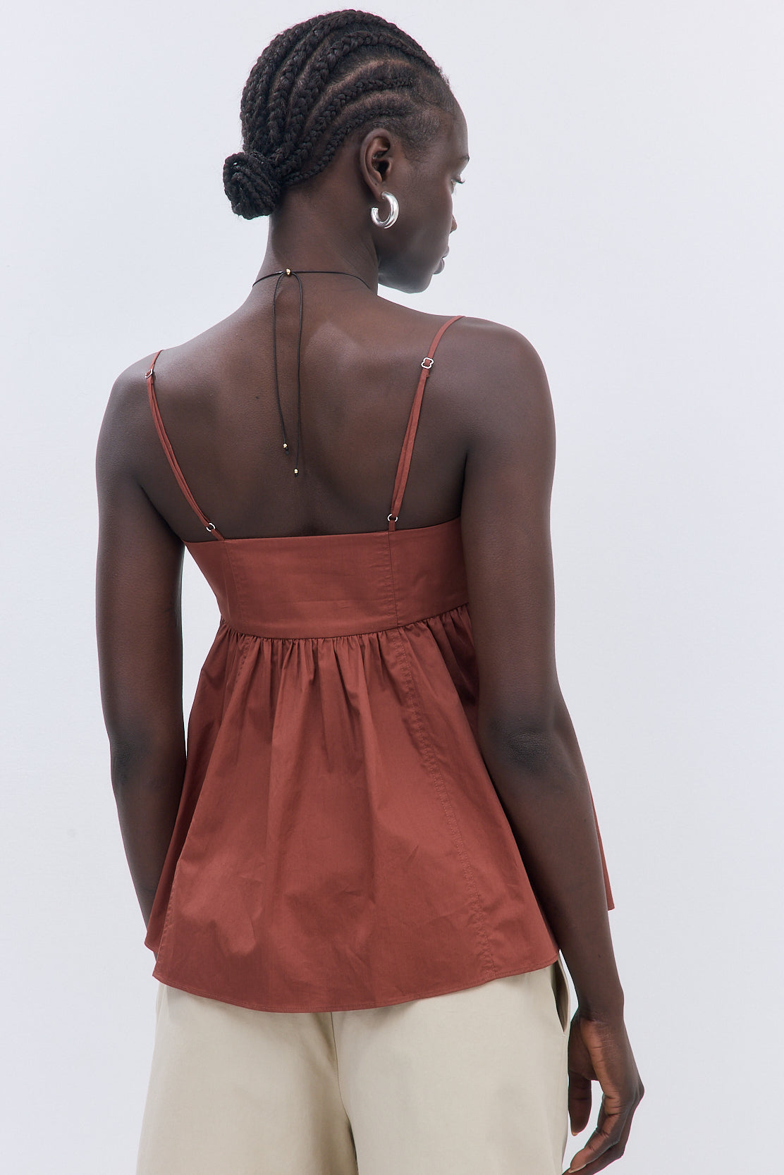 Cupped Poplin Top - Dé Rococo