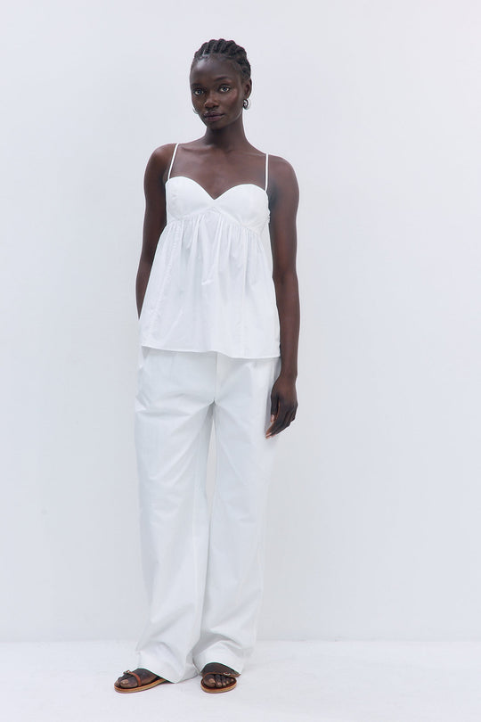 Cupped Poplin Top - Dé Rococo