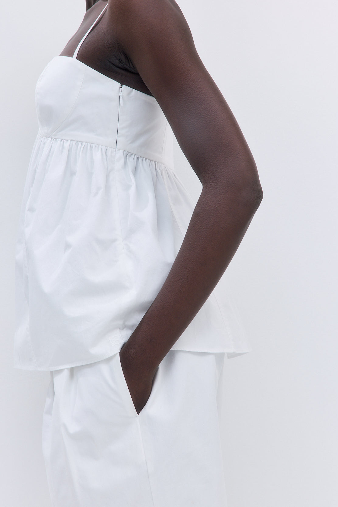 Cupped Poplin Top - Dé Rococo