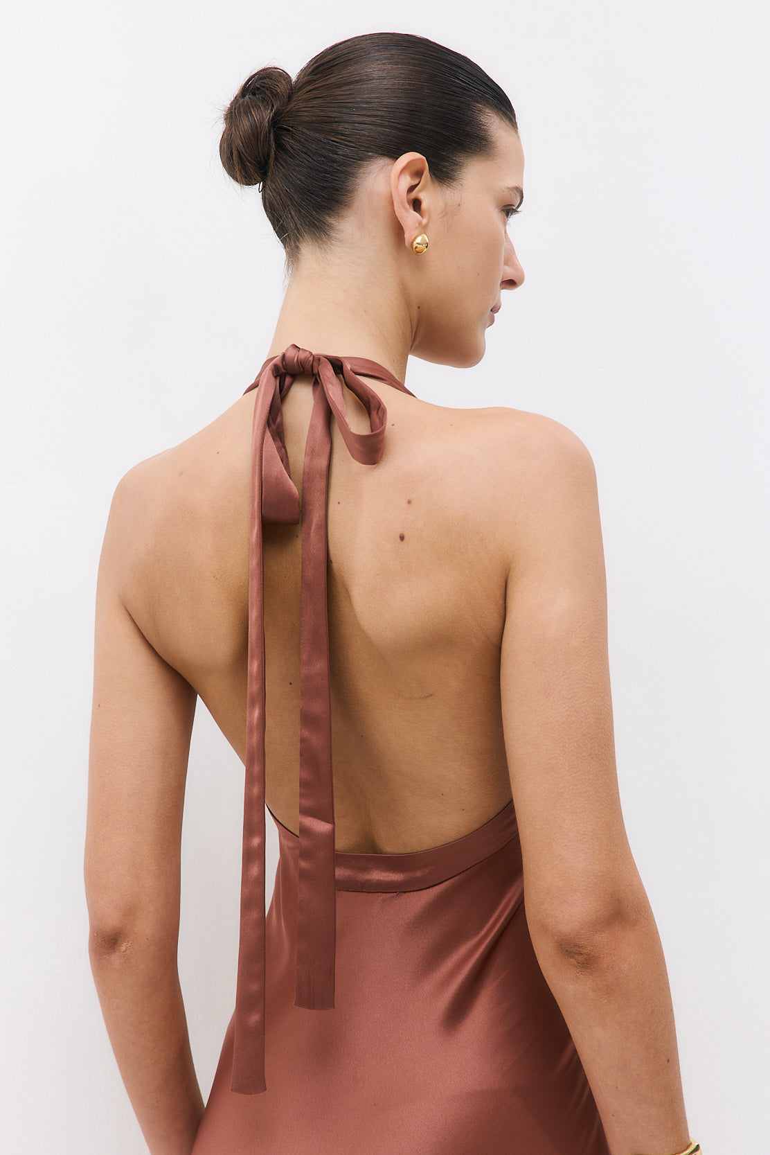 Satin Cup Maxi Dress - Dé Rococo