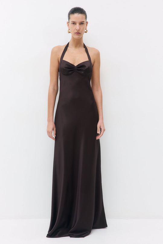 Satin Cup Maxi Dress - Dé Rococo