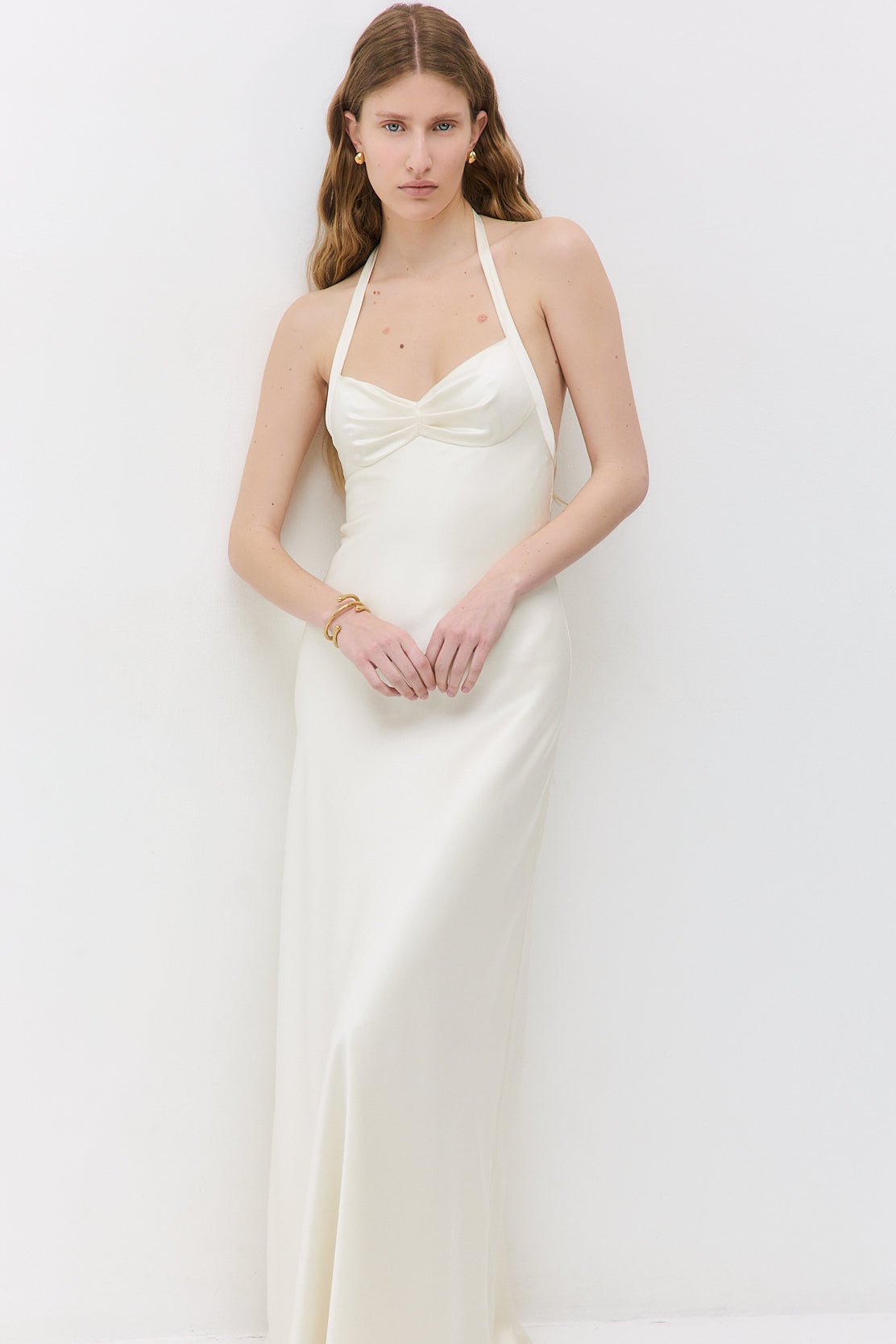 Satin Cup Maxi Dress