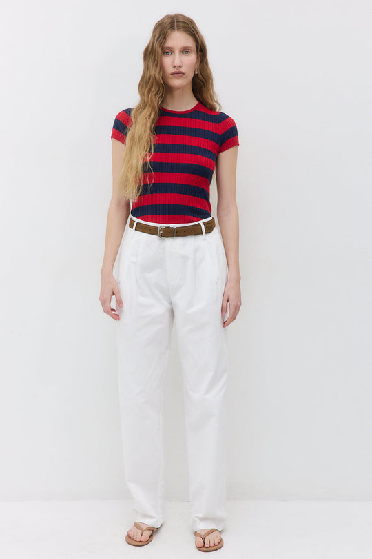 Ribbed Striped Top - Dé Rococo