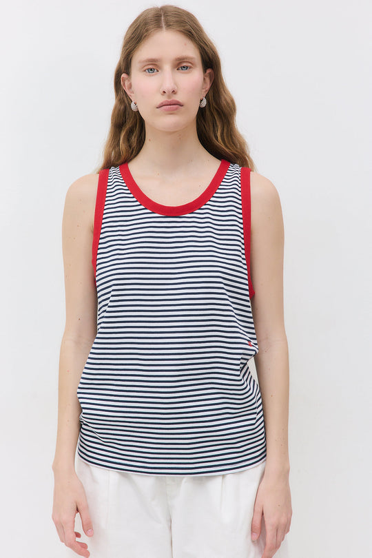 Striped Cotton Tank Top - Dé Rococo