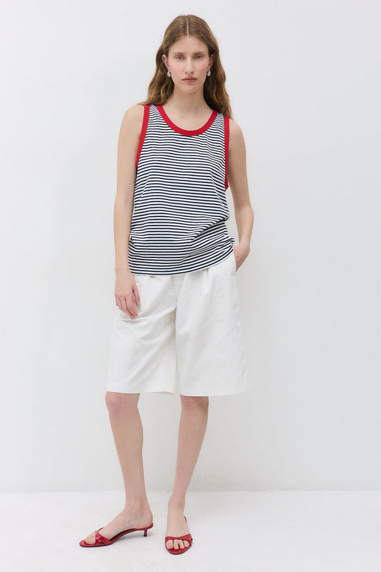 Striped Cotton Tank Top - Dé Rococo