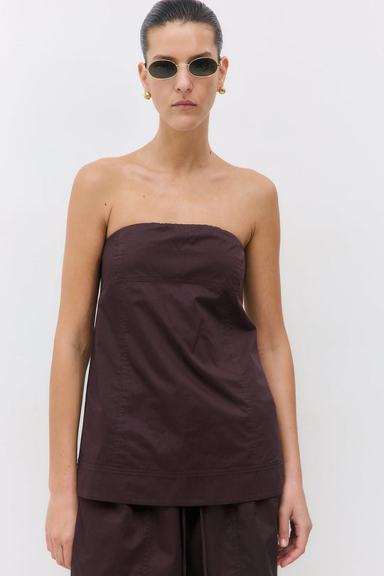 Strapless Poplin Top - Dé Rococo