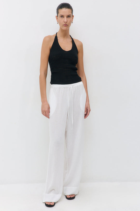 Straight Leg Linen Pants