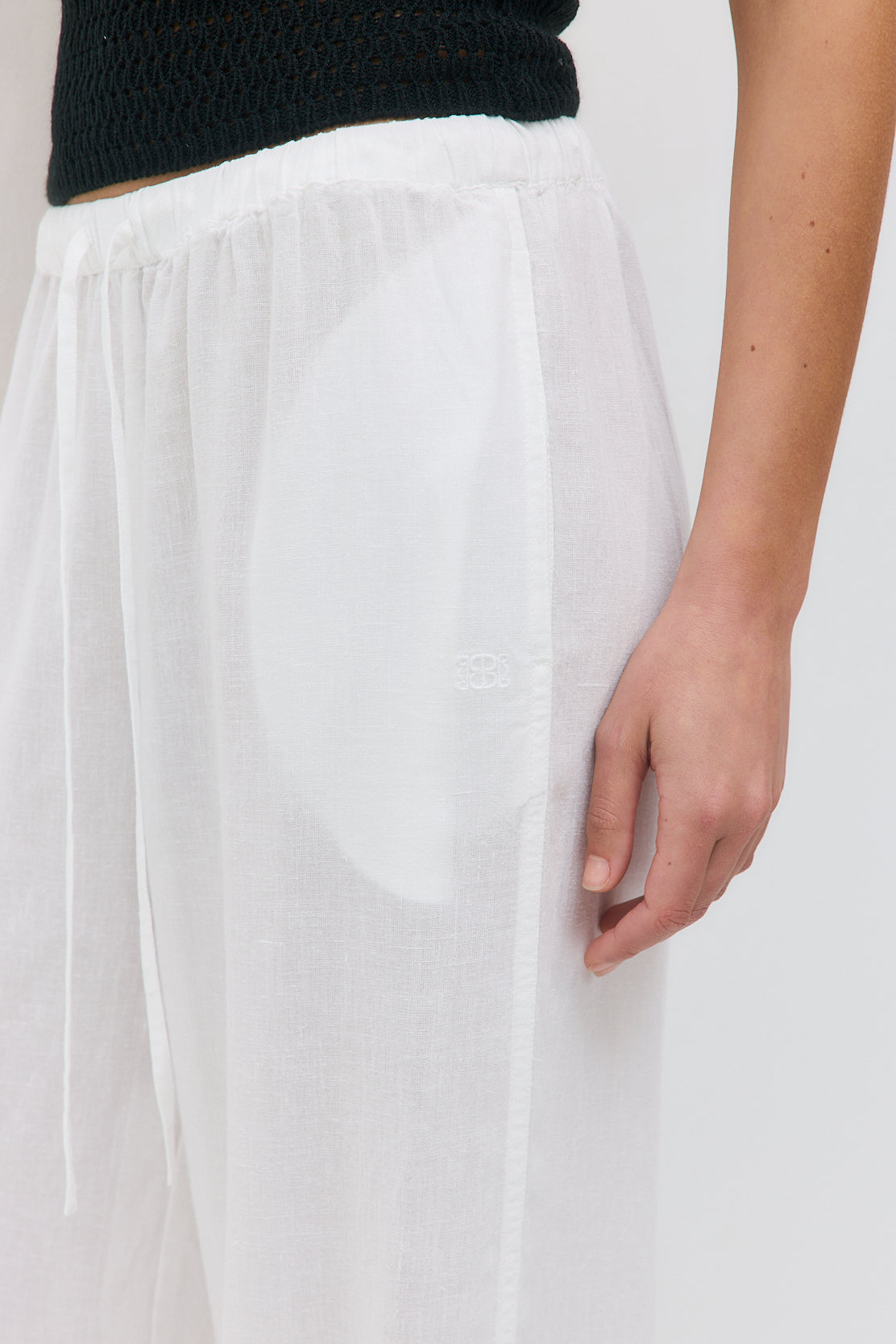 Straight Leg Linen Pants