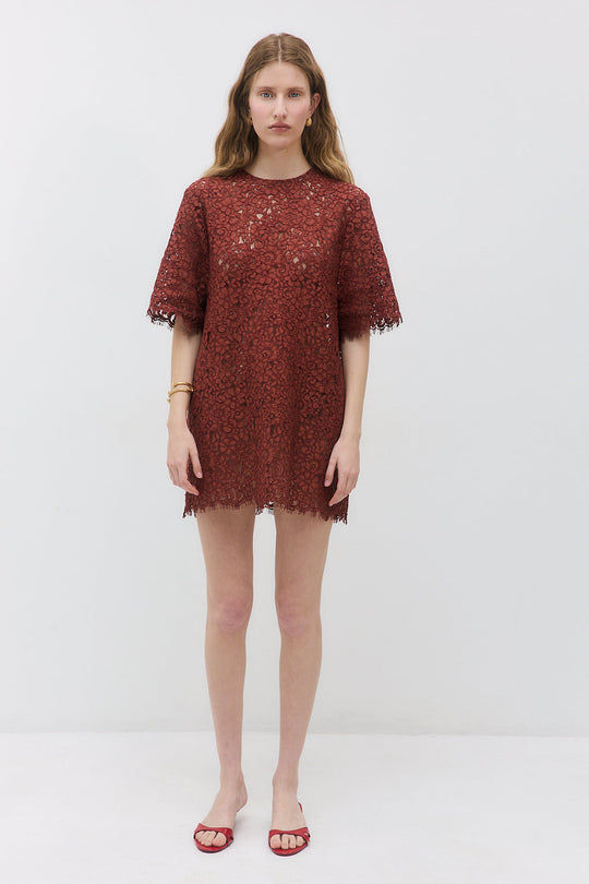 Boxy Lace Mini Dress