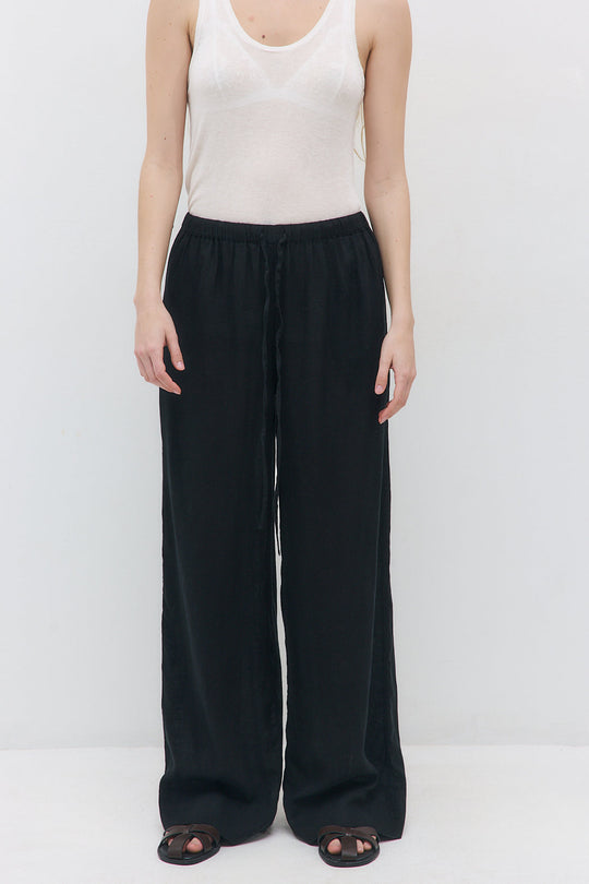Straight Leg Linen Pants - Dé Rococo