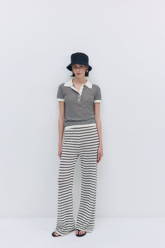 Striped Crochet Pants - Dé Rococo