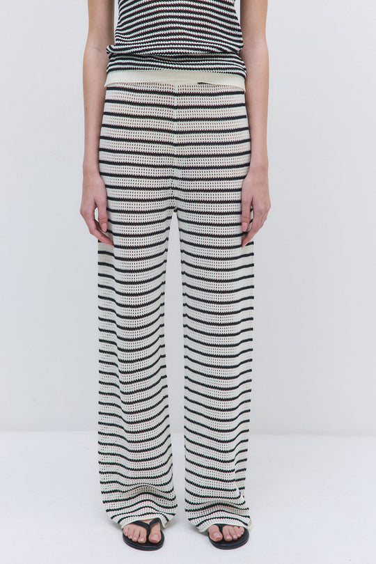 Striped Crochet Pants - Dé Rococo