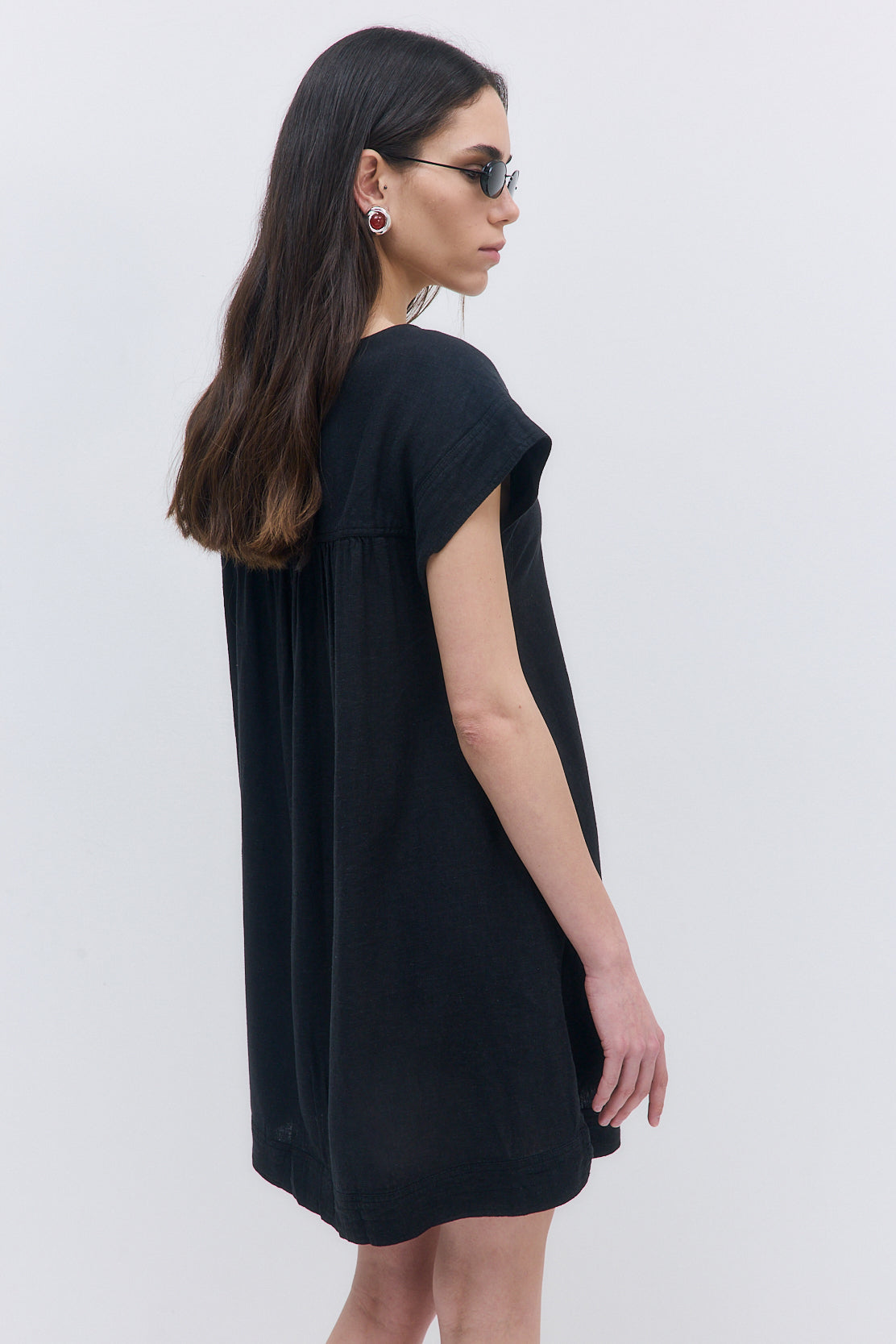 Linen String Tie Dress