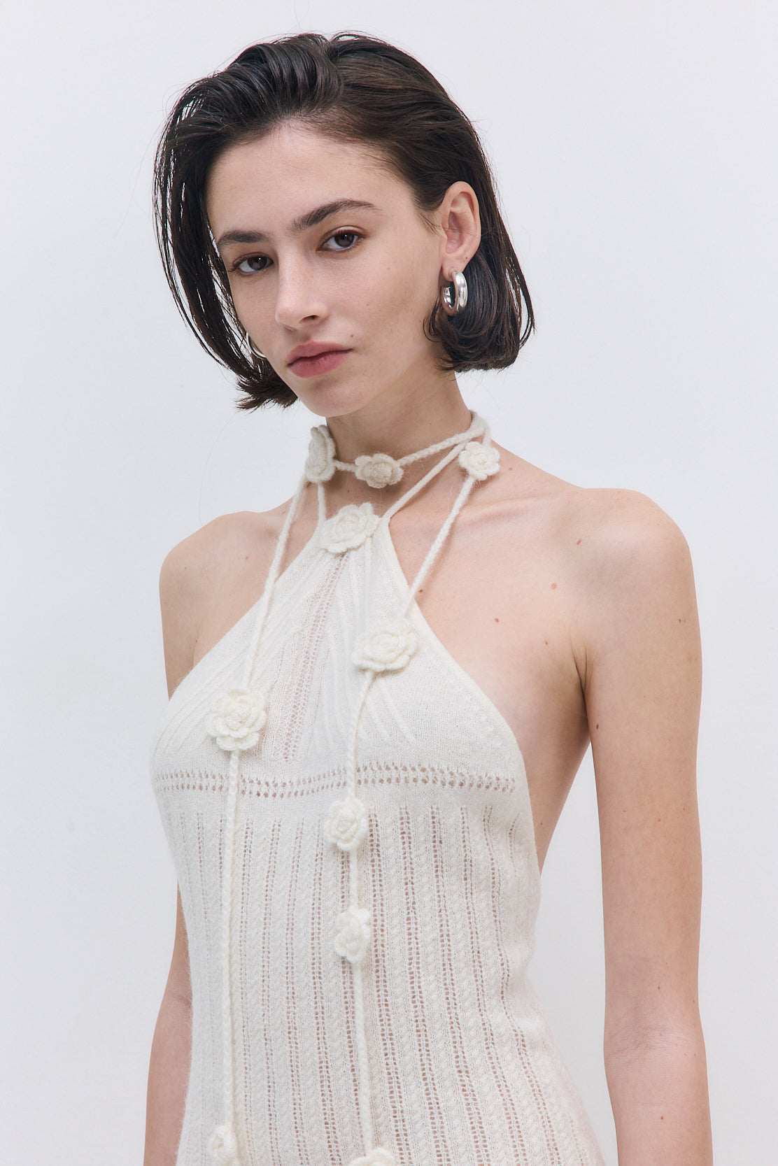 Fuzzy Halter Mini Dress - Dé Rococo