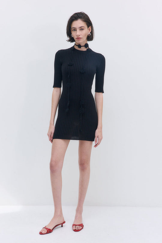 Ribbed Mini Dress - Dé Rococo
