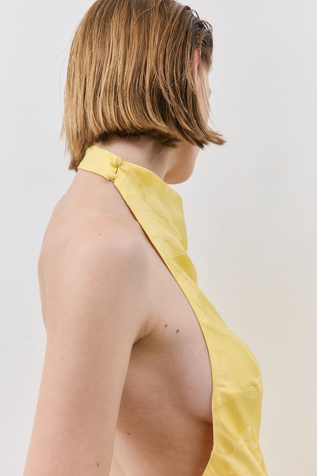 Satin Drape Mini Dress