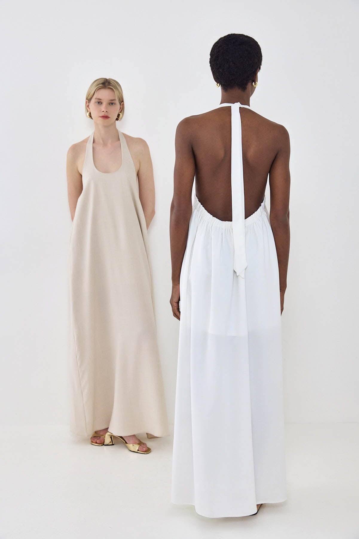 Collared Flowy Maxi Dress - Dé Rococo