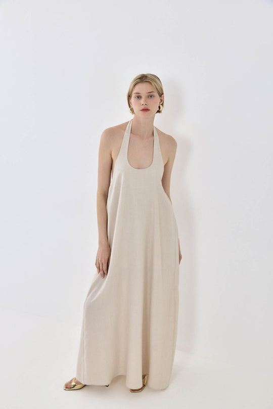 Collared Flowy Maxi Dress - Dé Rococo