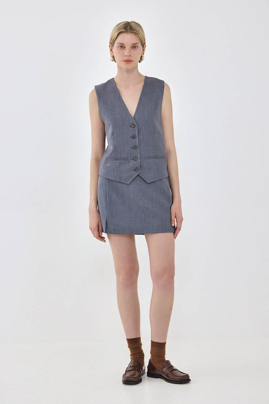 Daddy Slit Mini Skirt - Dé Rococo