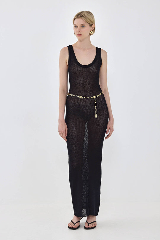 Crochet Deep Scoop Maxi Dress - Dé Rococo