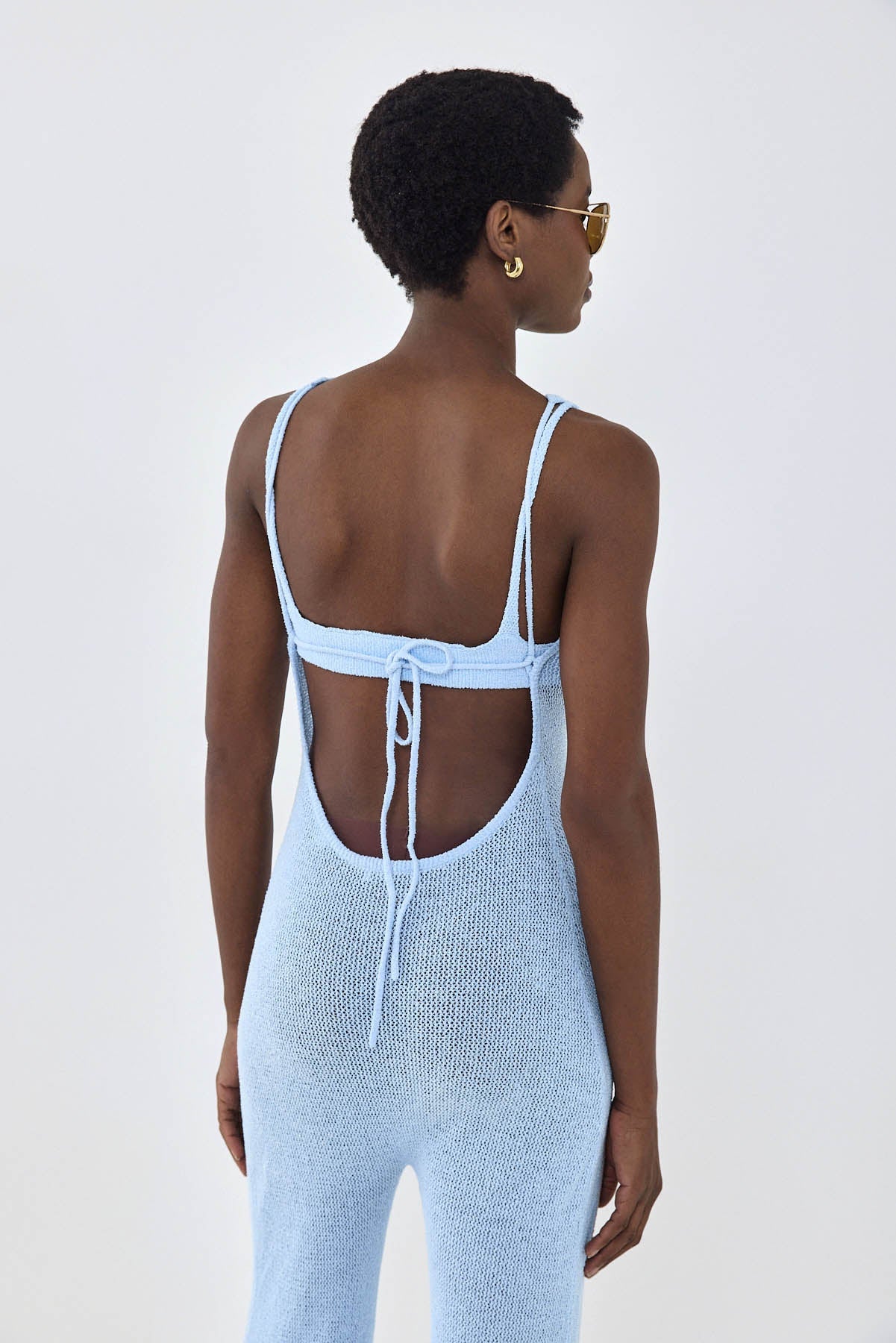 Crochet Collared Jumpsuit - Dé Rococo