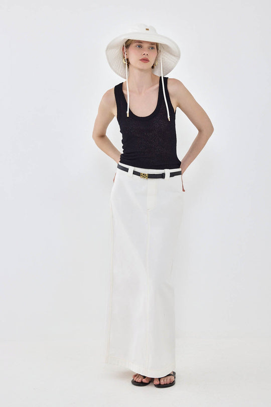 Crochet Deep Scoop Tank Top - Dé Rococo