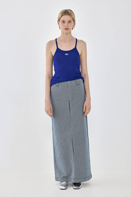 Sheer Knit Logo Tank Top - Dé Rococo