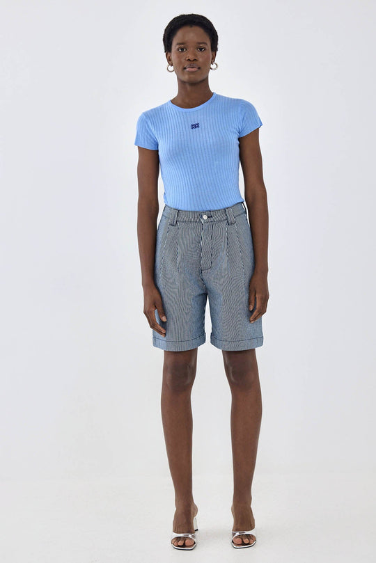 Sheer Knit Logo T Shirt - Dé Rococo