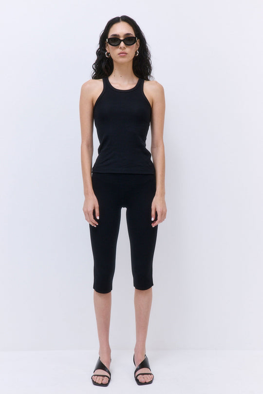 Classic Ribbed High Scoop Tank - Dé Rococo