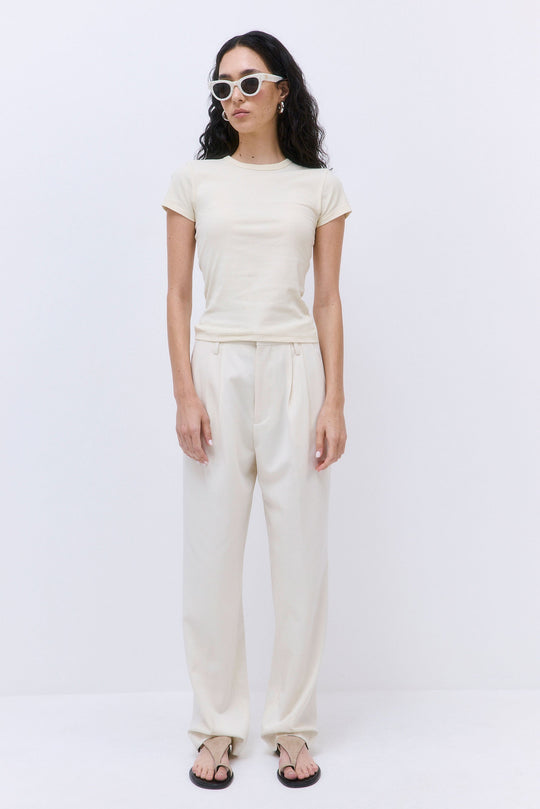 Classic Ribbed Fitted T Shirt - Dé Rococo