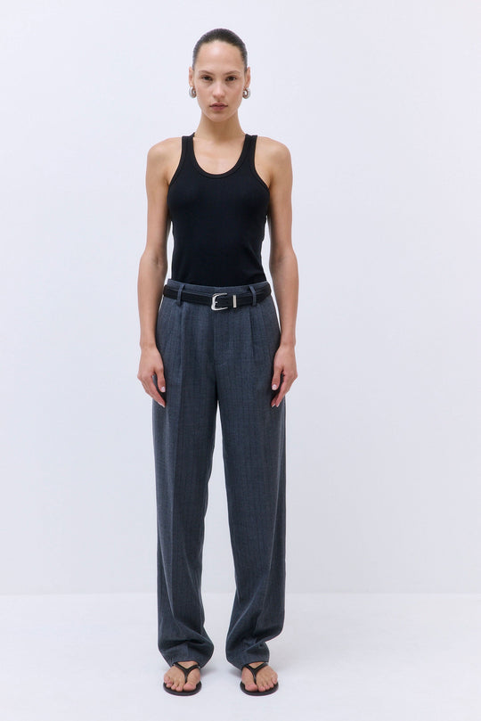 Classic Ribbed Low Scoop Tank - Dé Rococo