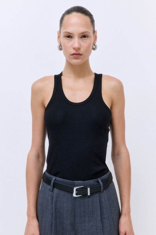 Classic Ribbed Low Scoop Tank - Dé Rococo
