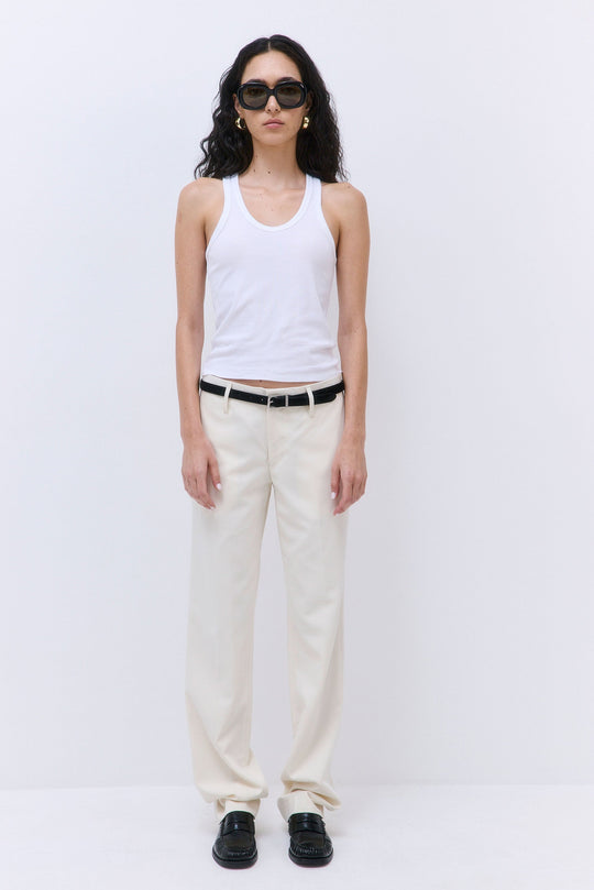 Classic Ribbed Low Scoop Tank - Dé Rococo